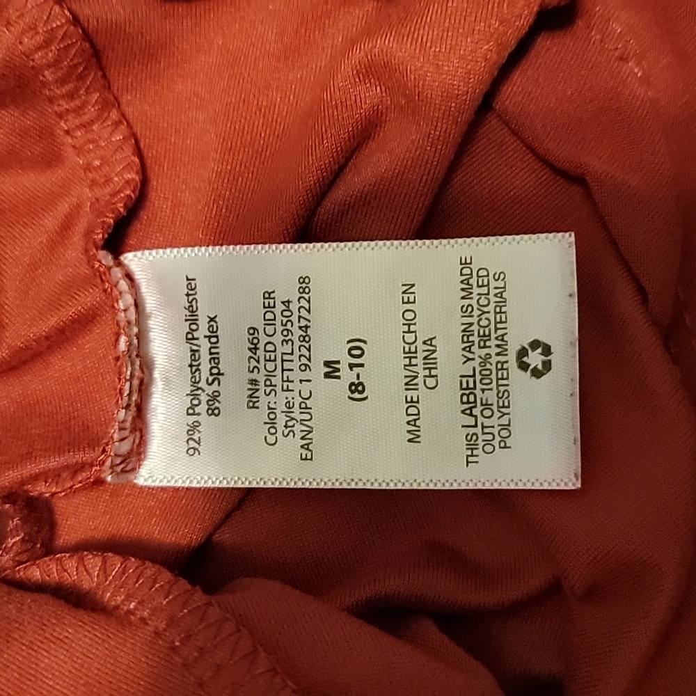 Burnt Orange Sleeveless Dress - Size M (8-10) - Picture 7 of 7